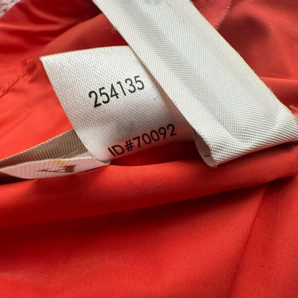 LOFT | Women's Small Petite SP Salmon Coral Full-Zip Tiered Ruffled Jacket Top - Picture 8 of 8